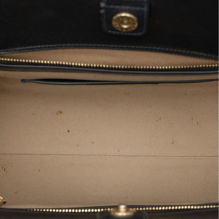 Prada Sac à main Bicolore à finitions Saffiano Beige – vue 4 – GABY PARIS