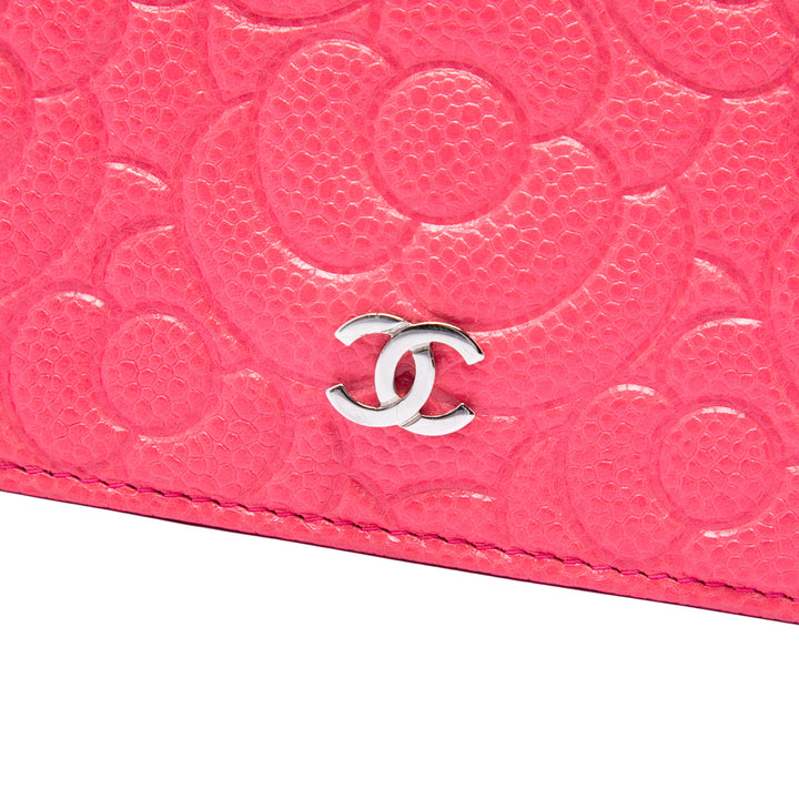 Chanel CC embossé Camellia Chaîne Sac ceinture Cuir caviar Rose
