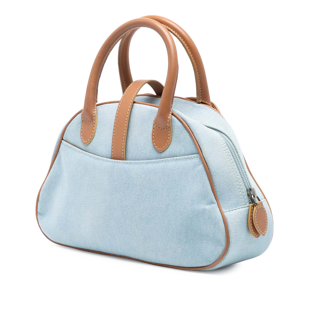 Dior Mini Jean Double Saddle Bowler Sac