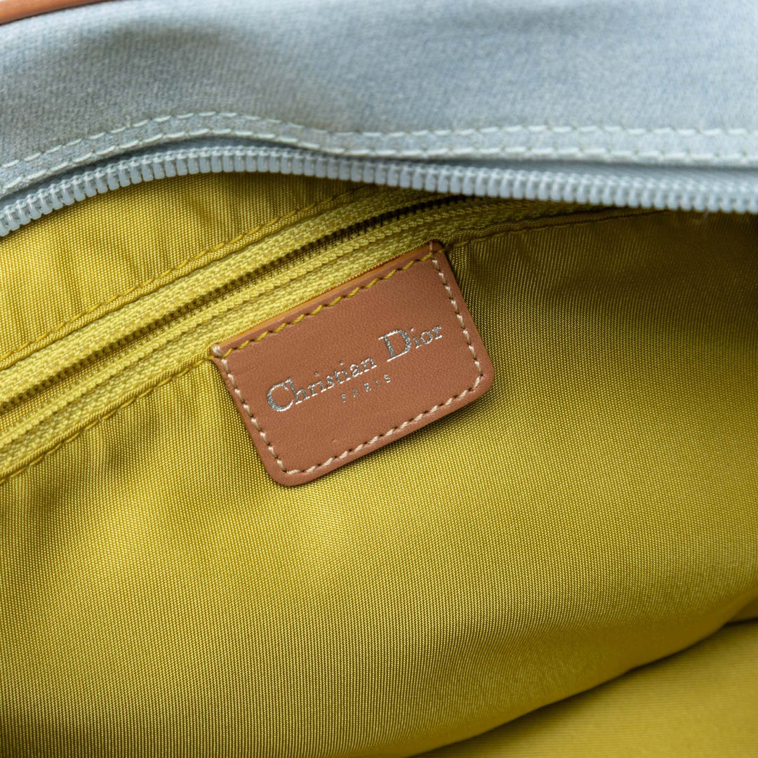 Dior Mini Jean Double Saddle Bowler Sac