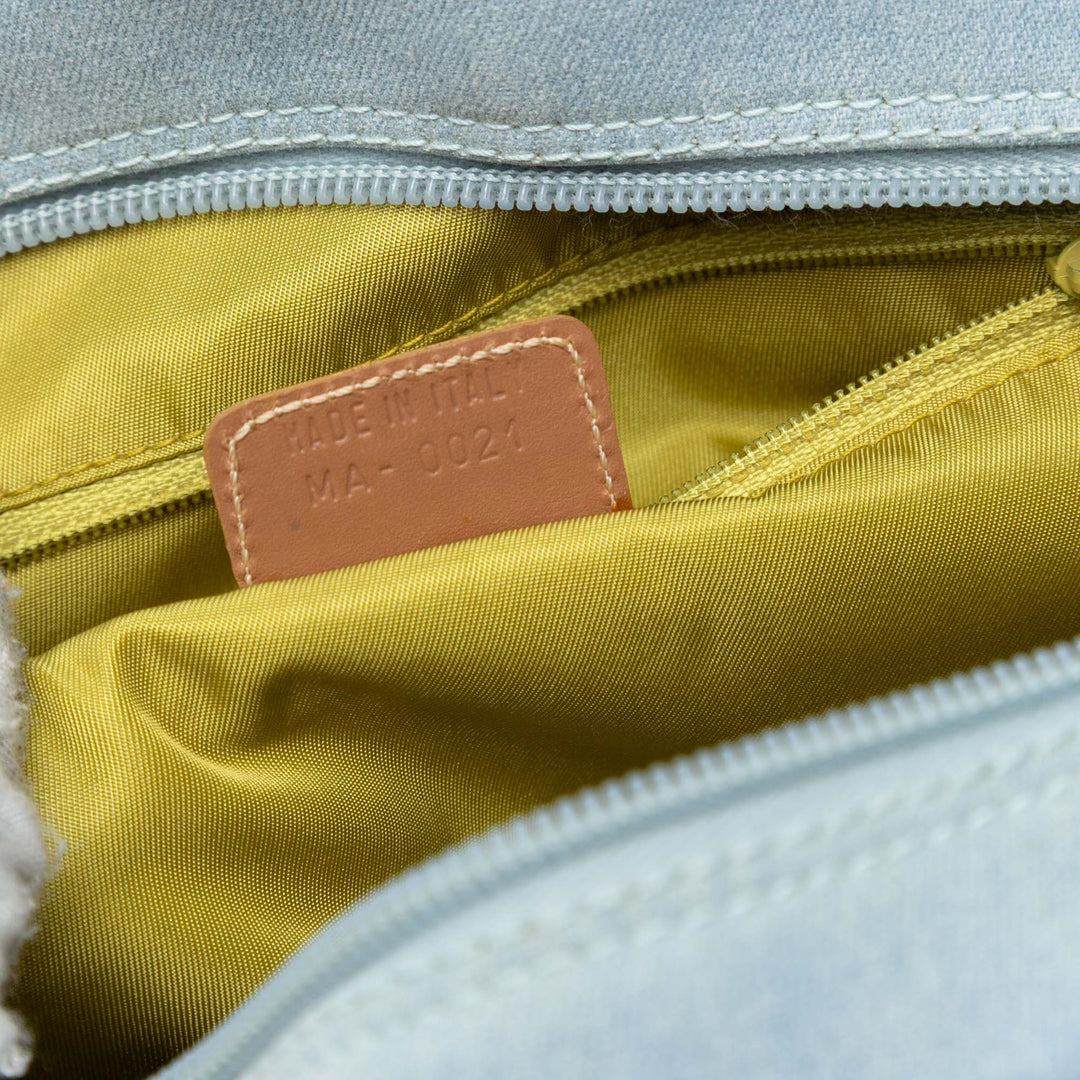 Dior Mini Jean Double Saddle Bowler Sac