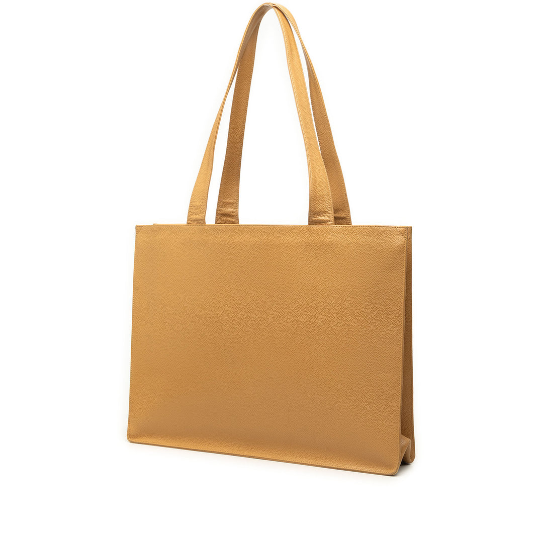 CC Timeless Souple Cabas Cuir caviar Beige