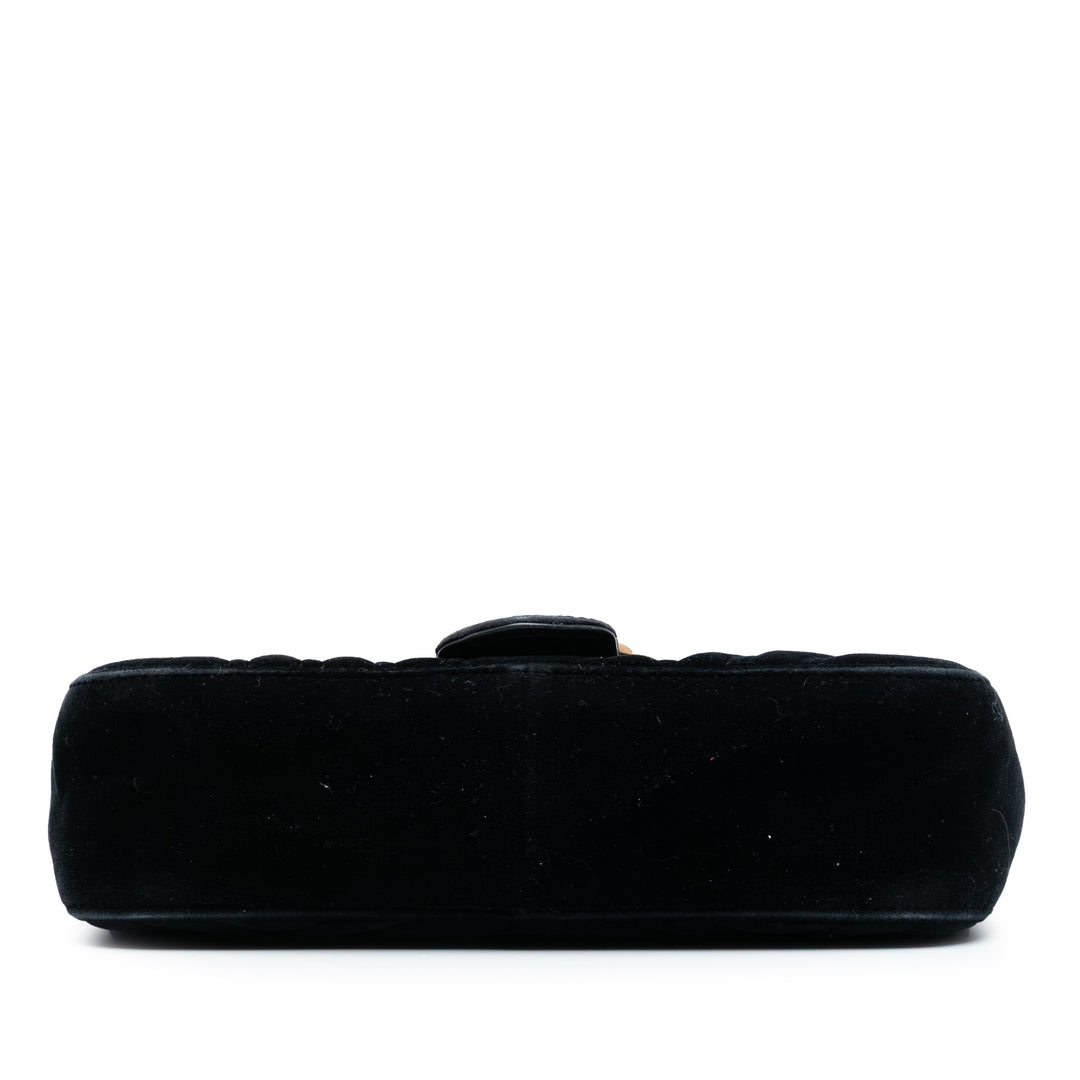 Gucci Small GG Marmont Matelasse Velours Sac bandoulière