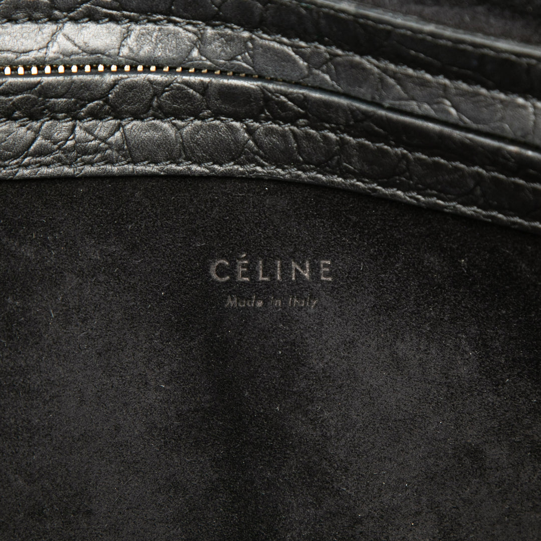 Croc embossé Luggage Phantom Cabas Moyen Noir