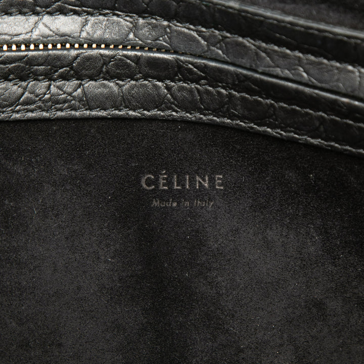 Croc embossé Luggage Phantom Cabas Moyen Noir