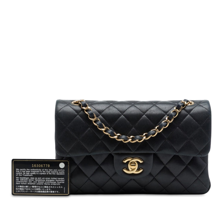 Chanel Classic Double rabat Petit Cuir d'agneau Noir – vue 7 – GABY PARIS