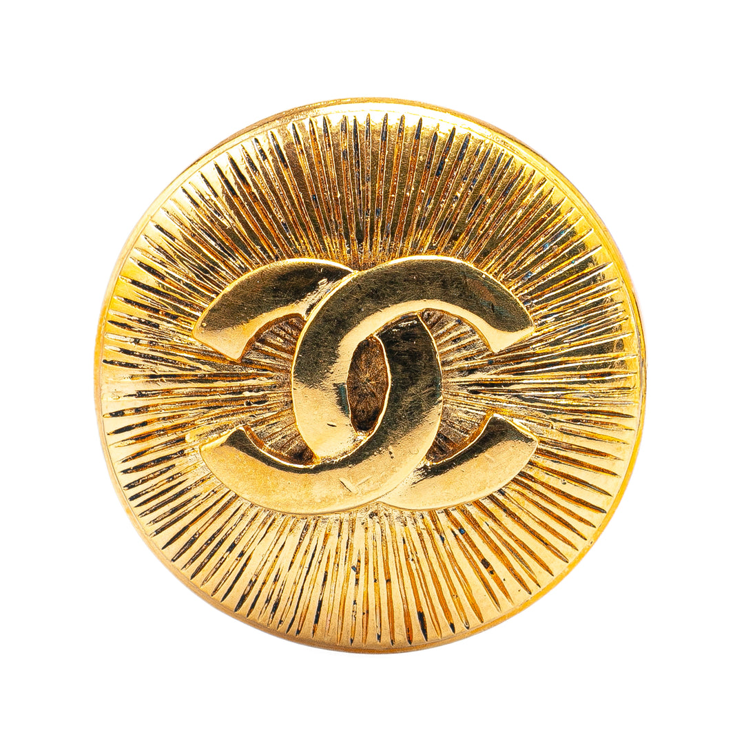 Gold Plated CC Brooch Gold - Gaby Paris