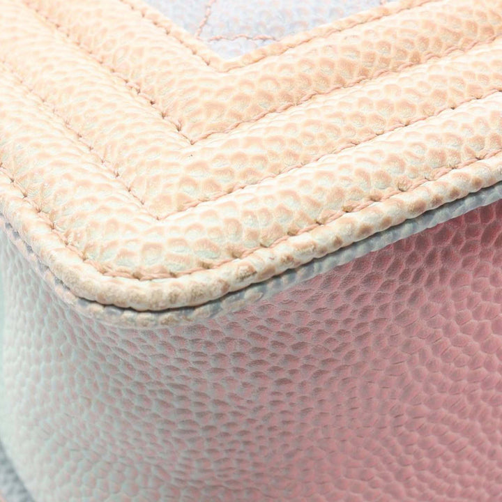 Old Medium Quilted Caviar Rainbow Boy Flap Pink - Gaby Paris