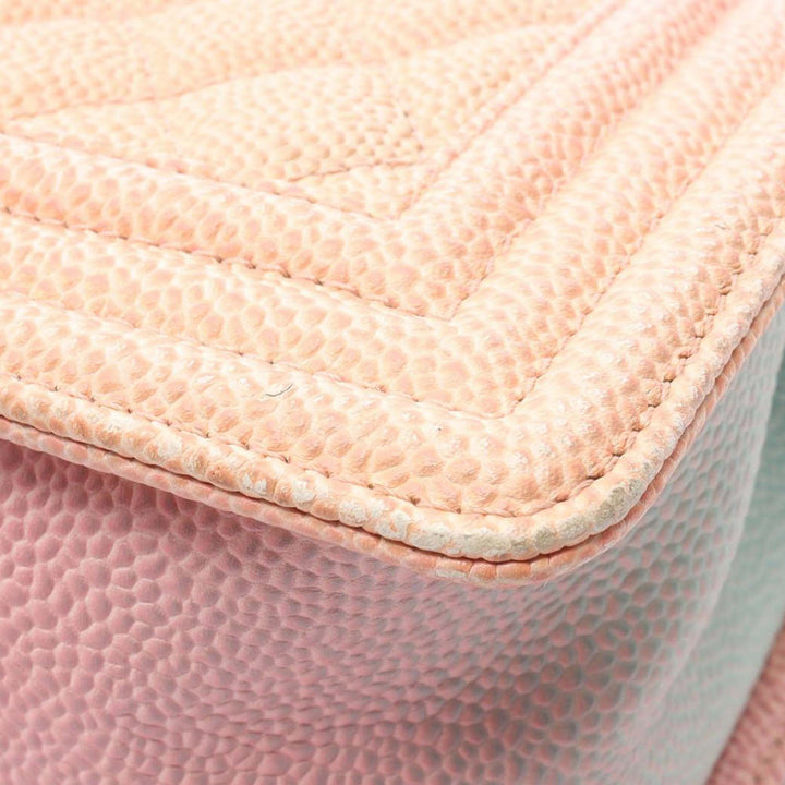 Old Medium Quilted Caviar Rainbow Boy Flap Pink - Gaby Paris