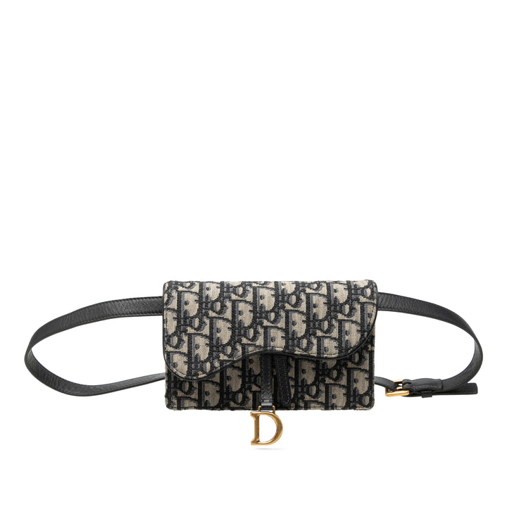 Dior Saddle Sac ceinture Oblique Bleu