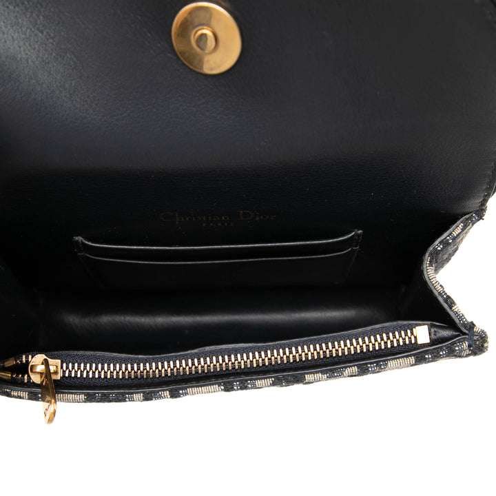 Dior Saddle Sac ceinture Oblique Bleu