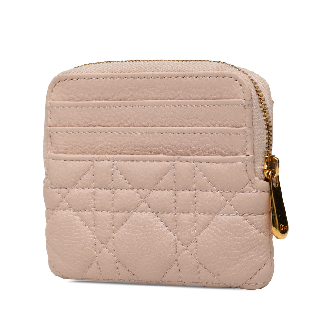 Dior Cuir de veau Cannage Supple Caro Lavender Coin Pochette