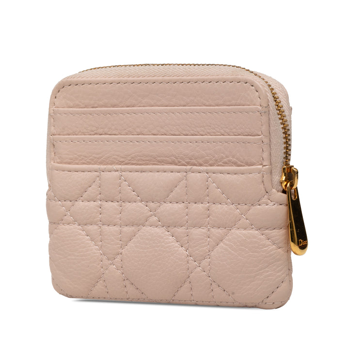 Dior Cuir de veau Cannage Supple Caro Lavender Coin Pochette