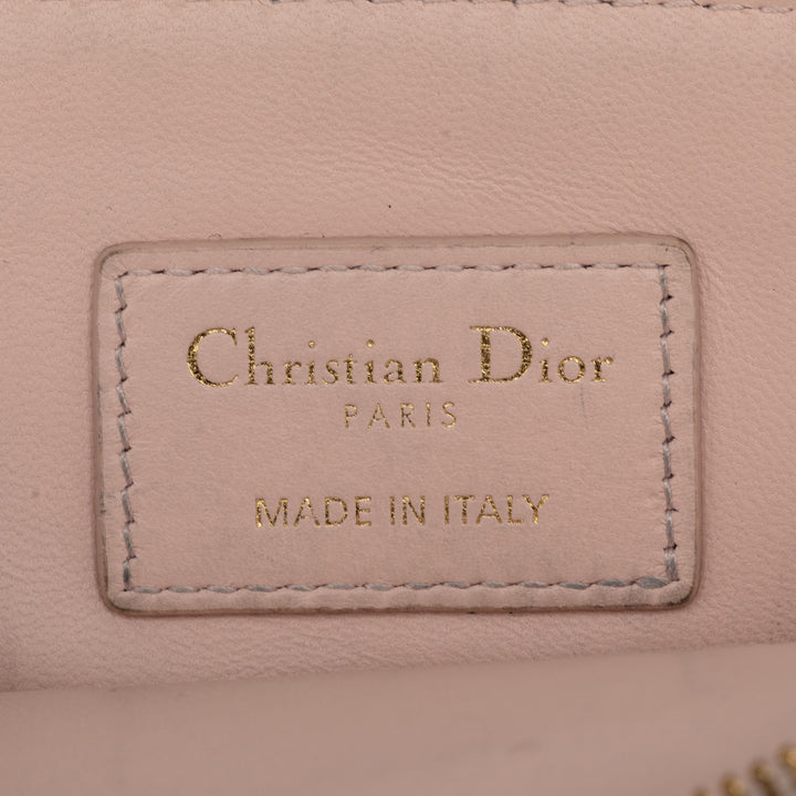Dior Cuir de veau Cannage Supple Caro Lavender Coin Pochette