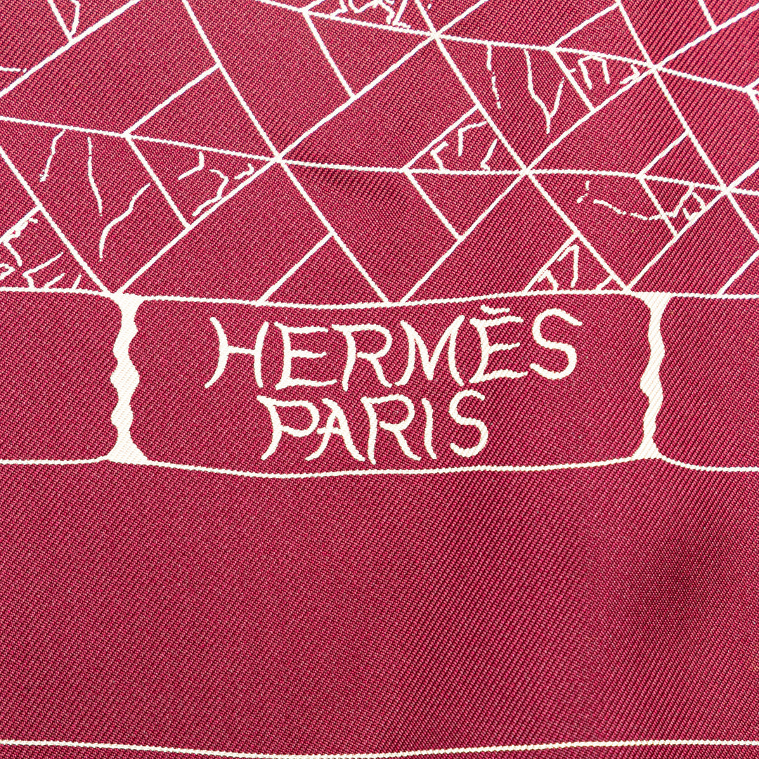 Trophees De Venise Silk Scarf Red - Gaby Paris