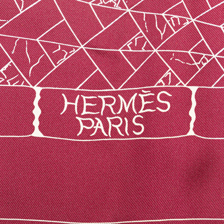 Trophees De Venise Silk Scarf Red - Gaby Paris