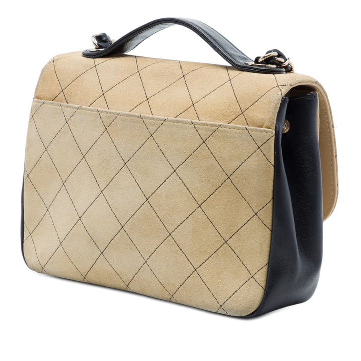 Chanel Medium CC Matelassé Daim Business Affinity à rabat