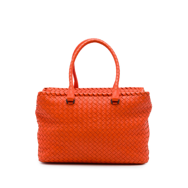 Bottega Veneta Cabas Intrecciato Brick nappa Orange – vue principale – GABY PARIS