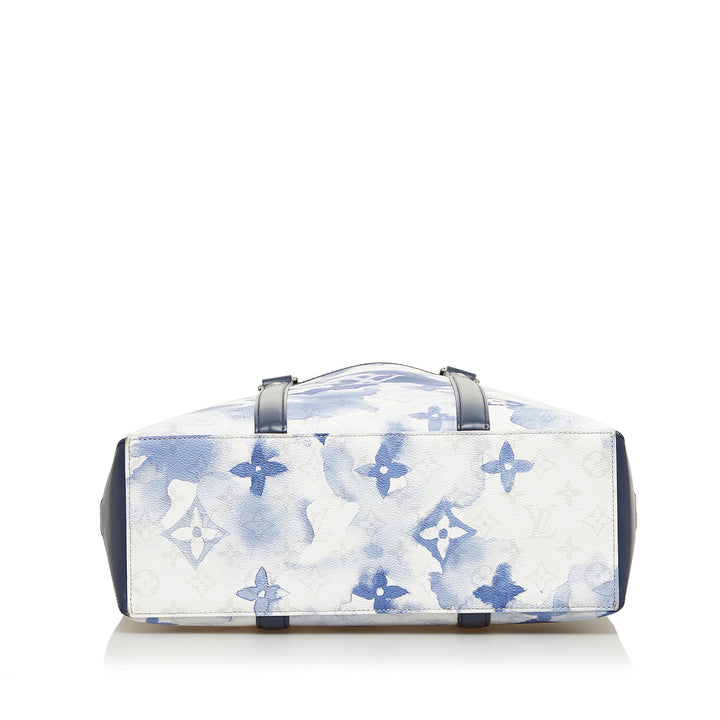 Monogram Watercolor Weekend Tote PM Blue - Gaby Paris