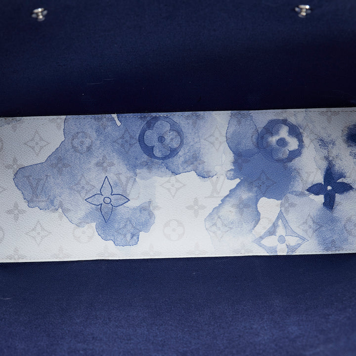 Monogram Watercolor Weekend Tote PM Blue - Gaby Paris