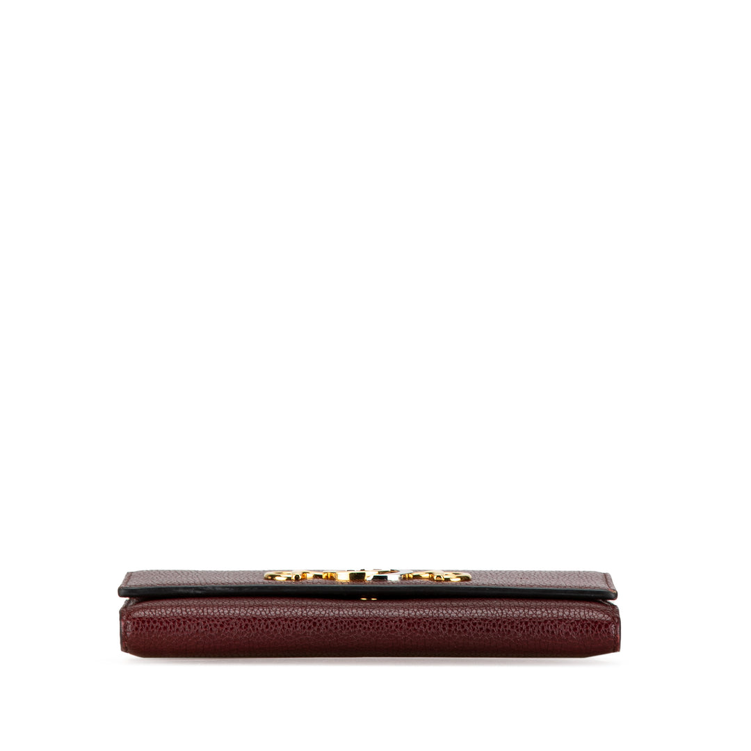 Zumi Leather Long Wallet Red - Gaby Paris