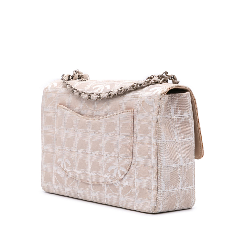 Medium New Travel Line Nylon Single Flap Brown - Gaby Paris