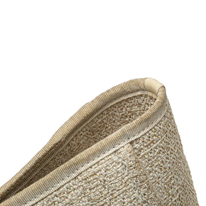 Small Lurex Boucle Deauville Tote White - Gaby Paris