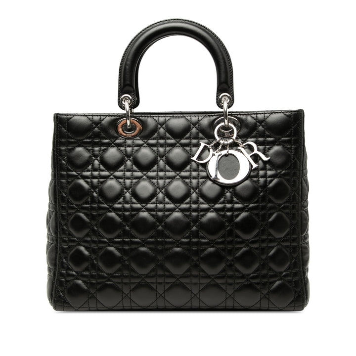Dior Large Cuir d’agneau Cannage Lady Dior