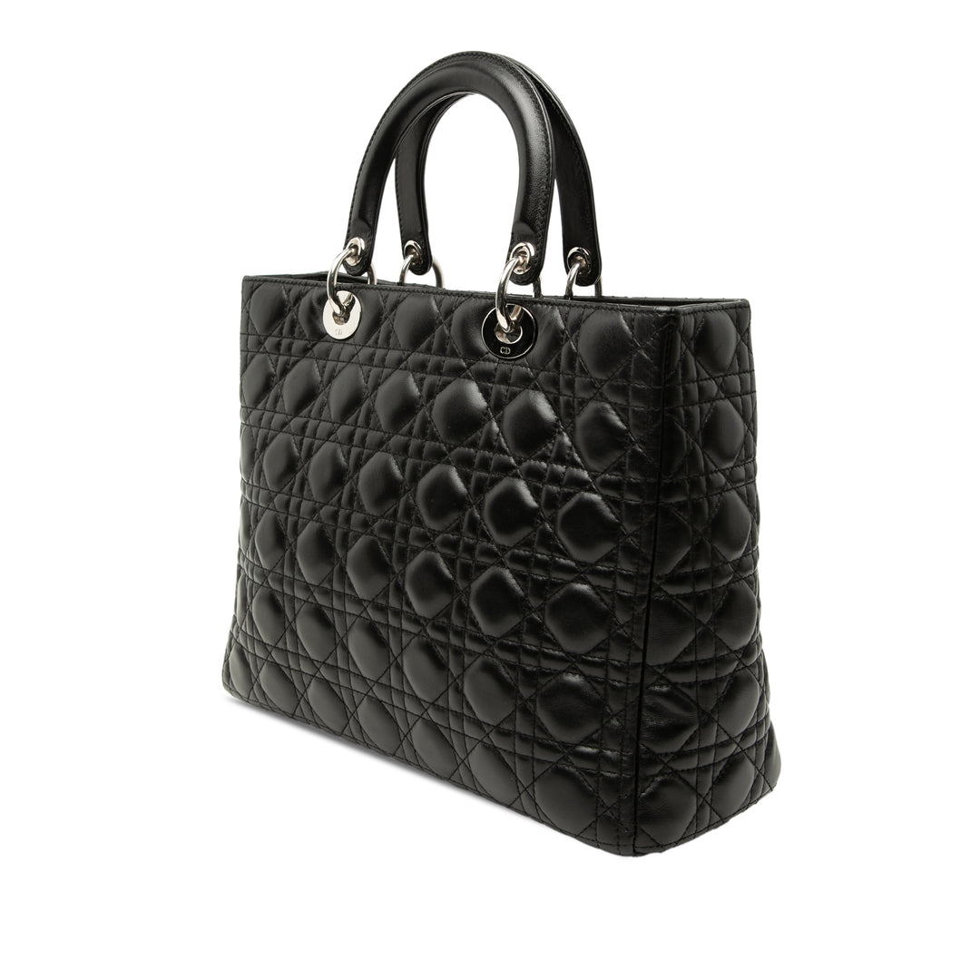 Dior Large Cuir d’agneau Cannage Lady Dior