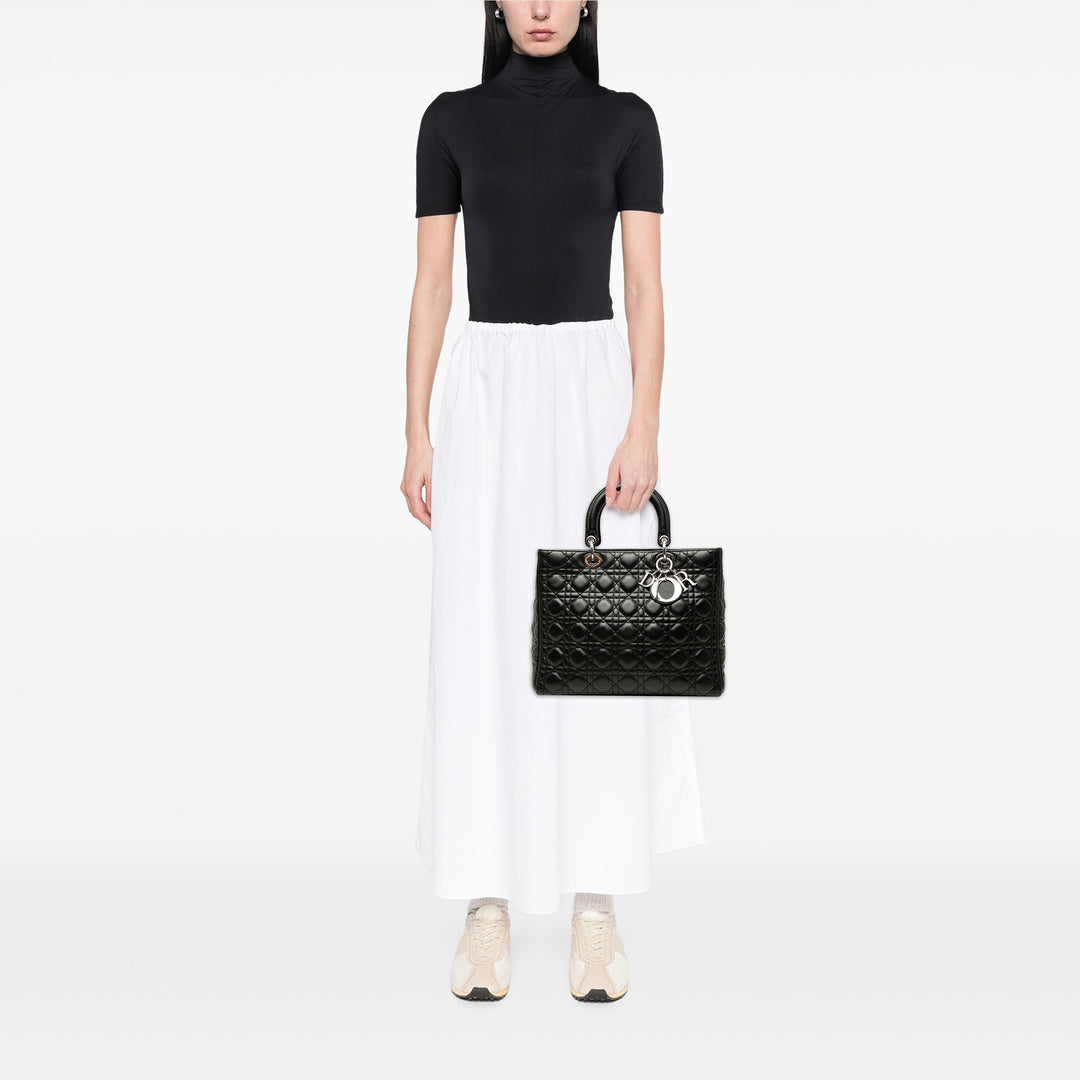 Dior Large Cuir d’agneau Cannage Lady Dior