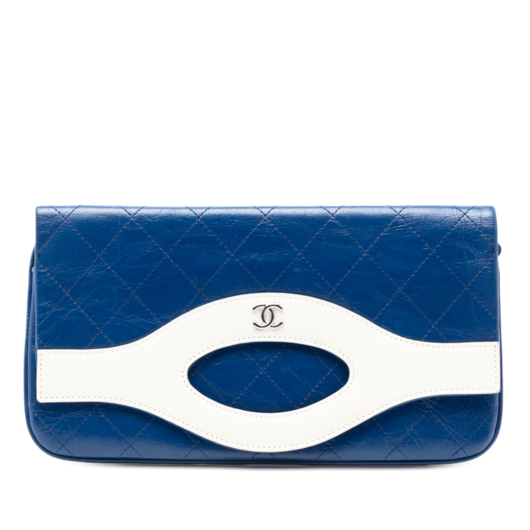 Chanel Small Bicolor vieilli Cuir de veau 31 Pochette