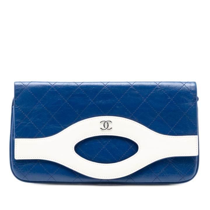 Chanel Small Bicolor vieilli Cuir de veau 31 Pochette