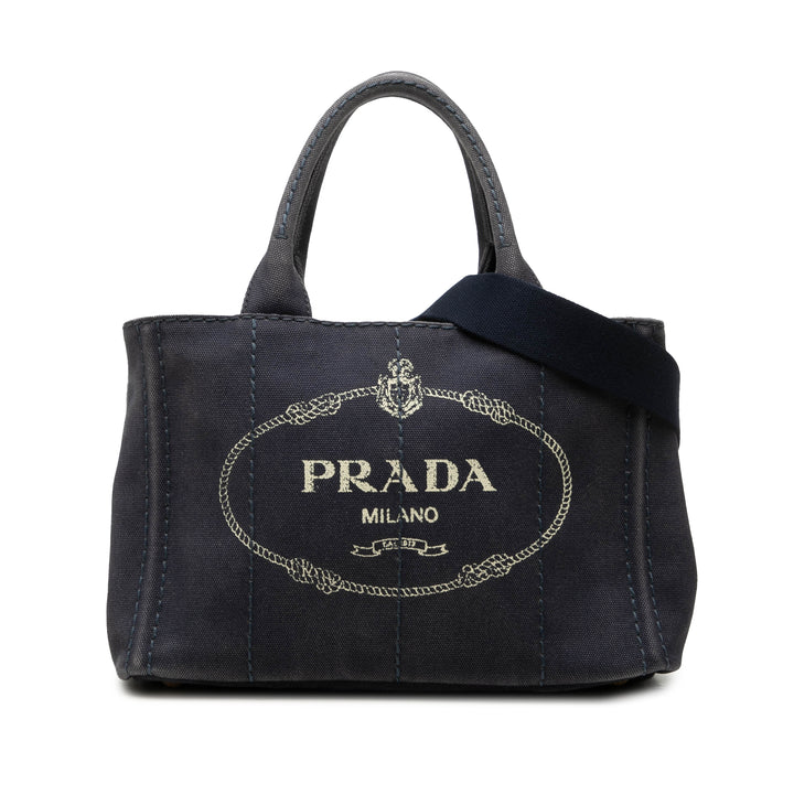 Prada Cabas Canapa Logo Petit Bleu – vue principale – GABY PARIS