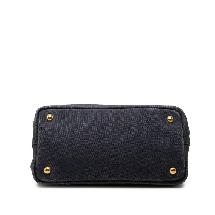 Prada Cabas Canapa Logo Petit Bleu – vue 3 – GABY PARIS