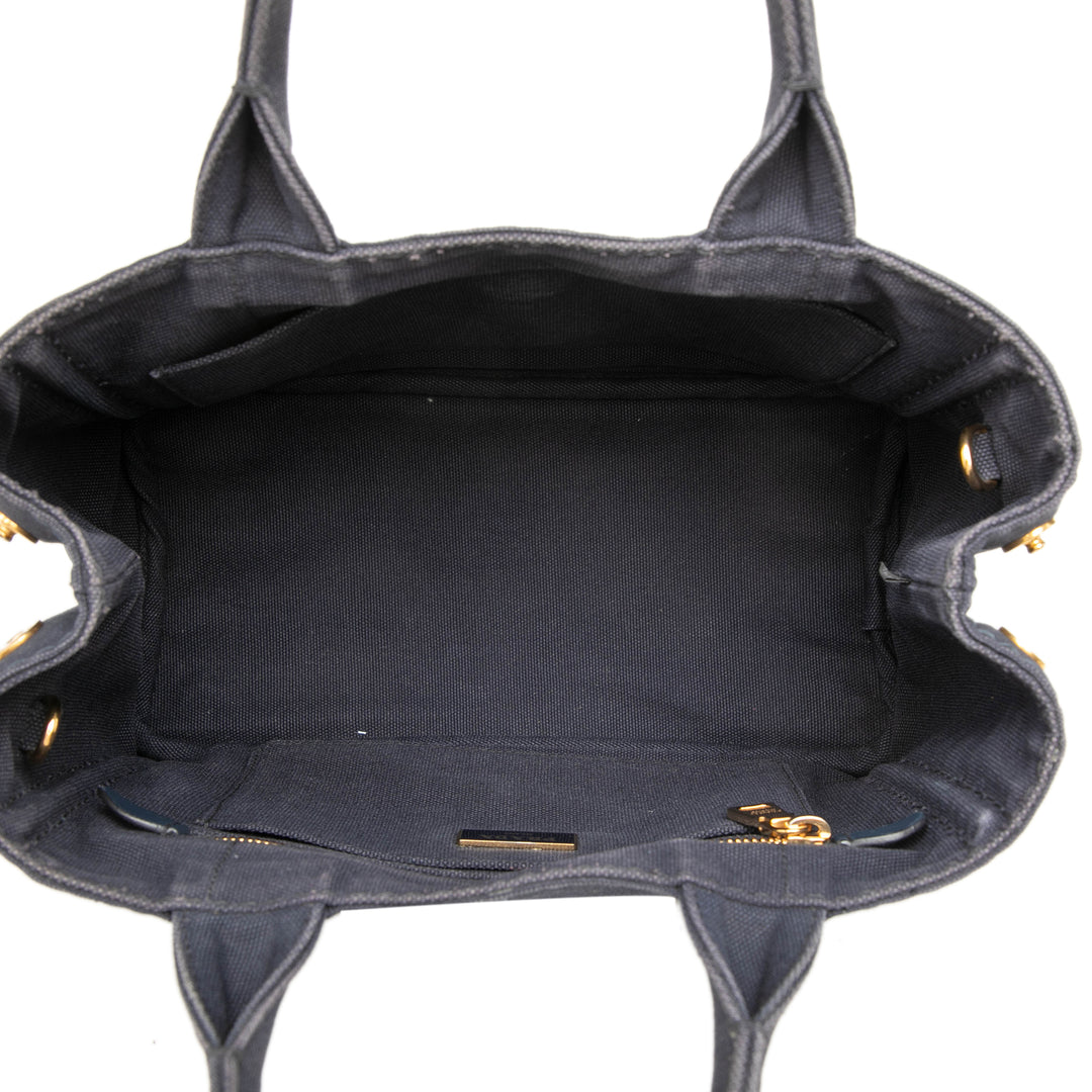Prada Cabas Canapa Logo Petit Bleu – vue 4 – GABY PARIS