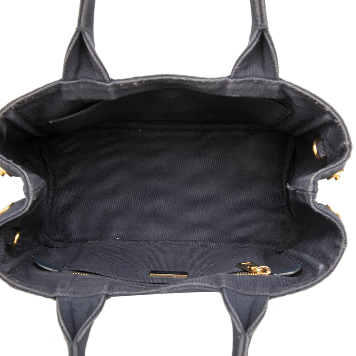 Prada Cabas Canapa Logo Petit Bleu – vue 4 – GABY PARIS