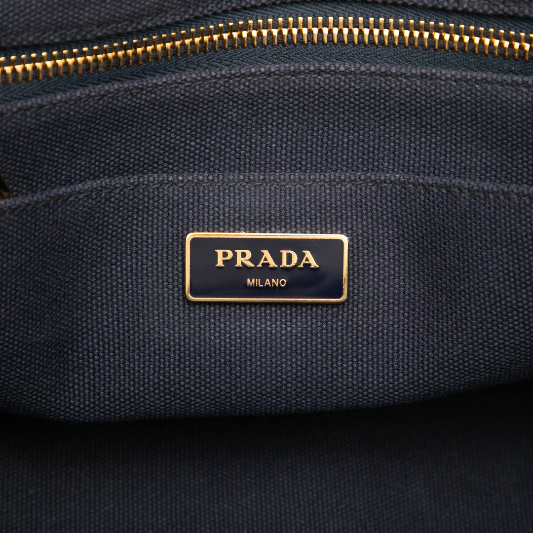 Prada Cabas Canapa Logo Petit Bleu – vue 5 – GABY PARIS