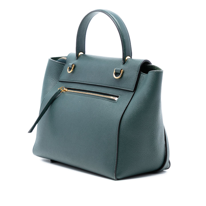 Celine grainé Sac ceinture Micro Cuir de veau grainé Vert – vue 2 – GABY PARIS