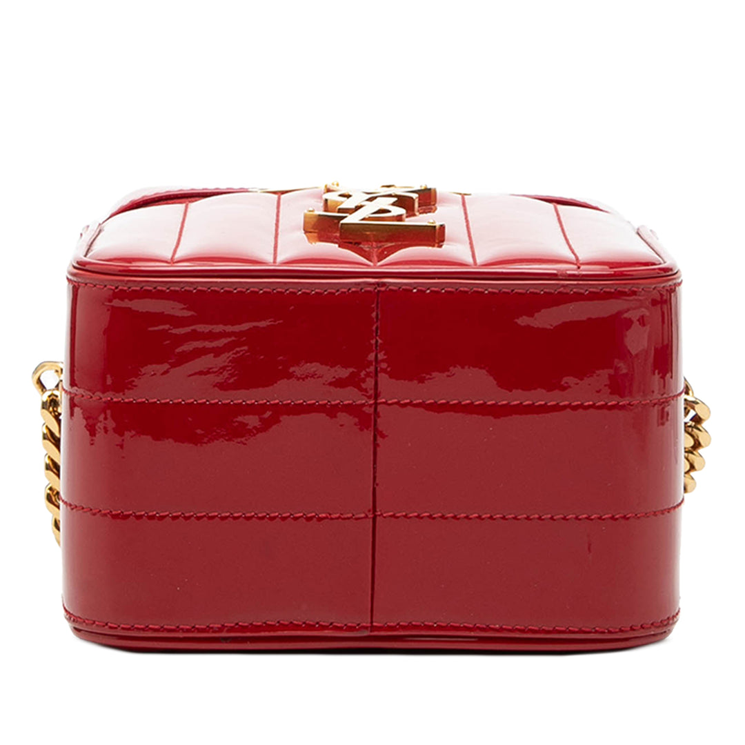 Saint Laurent Matelasse Cuir verni Monogram Vicky Vanity