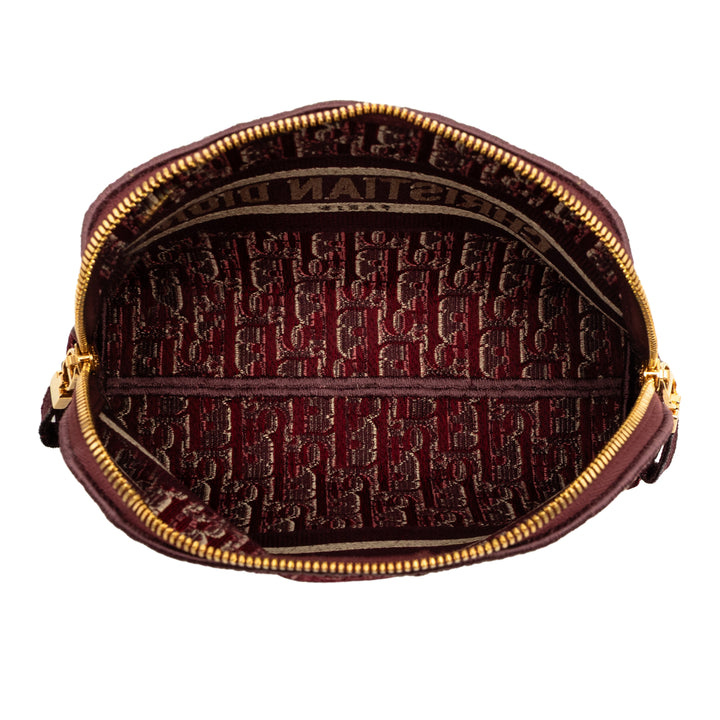 Dior Oblique brodé Velours Cosmetic Pochette