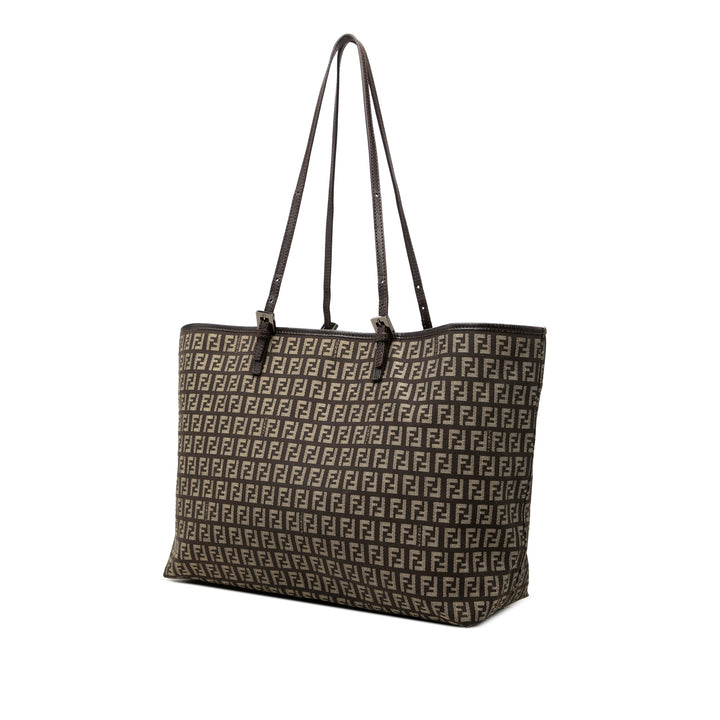 Fendi Cabas Zucchino Marron – vue 2 – GABY PARIS