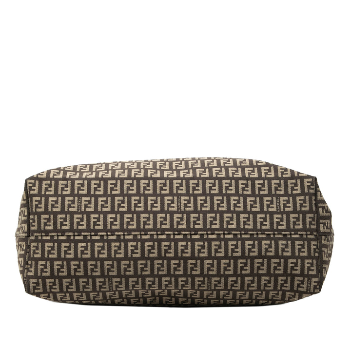 Fendi Cabas Zucchino Marron – vue 3 – GABY PARIS