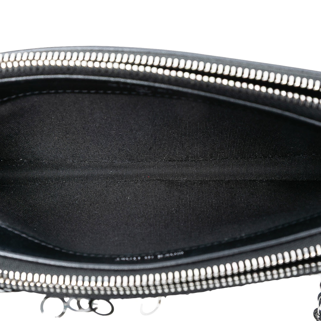 Chanel CC Cuir de veau et Sequins Double Zip Wallet on Chain