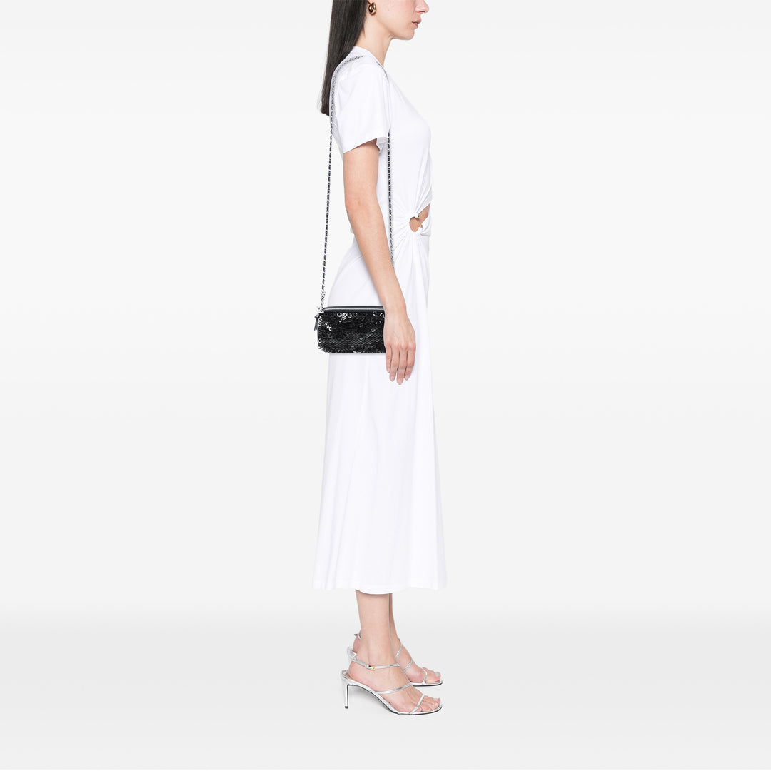 Chanel CC Cuir de veau et Sequins Double Zip Wallet on Chain