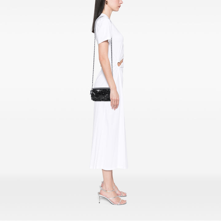 Chanel CC Cuir de veau et Sequins Double Zip Wallet on Chain