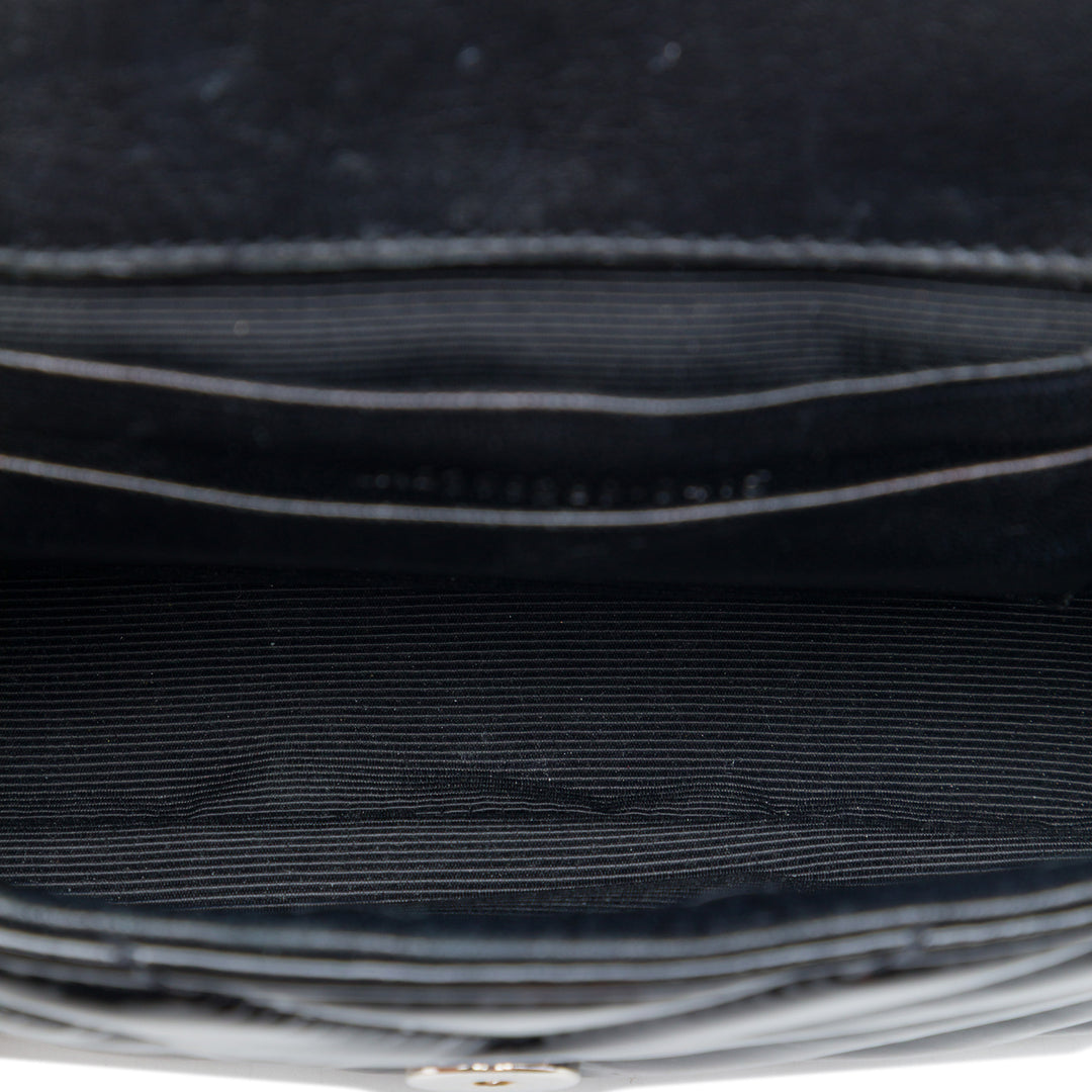 Saint Laurent Baby Chevron Cuir verni Classic Monogram Sac à chaîne
