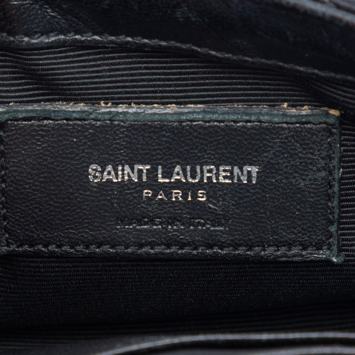 Saint Laurent Baby Chevron Cuir verni Classic Monogram Sac à chaîne