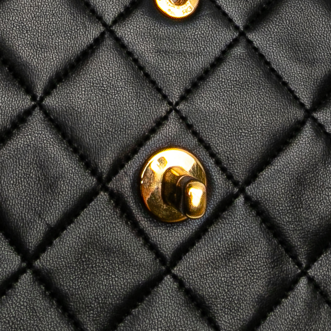 Chanel Medium Classic Cuir d’agneau Double rabat Noir – GABY PARIS Authentique