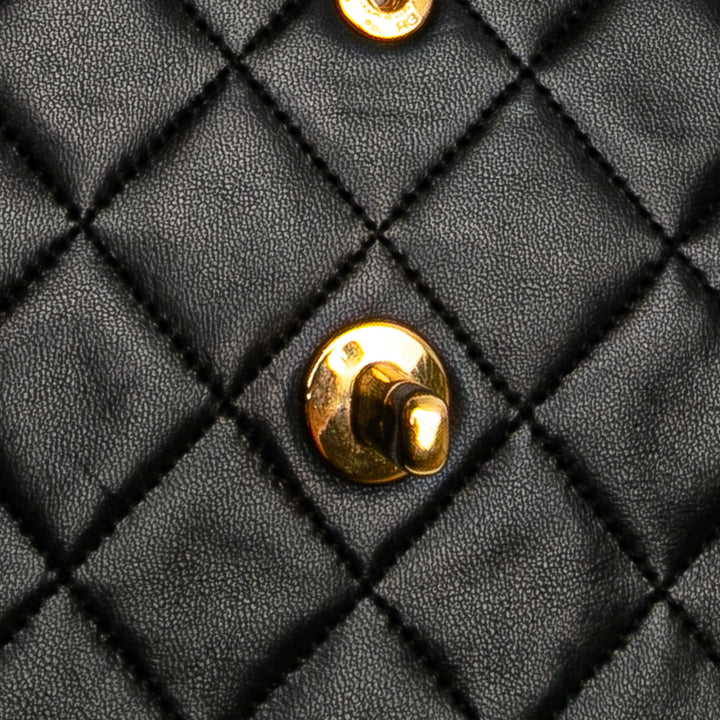 Chanel Medium Classic Cuir d’agneau Double rabat Noir – GABY PARIS Authentique