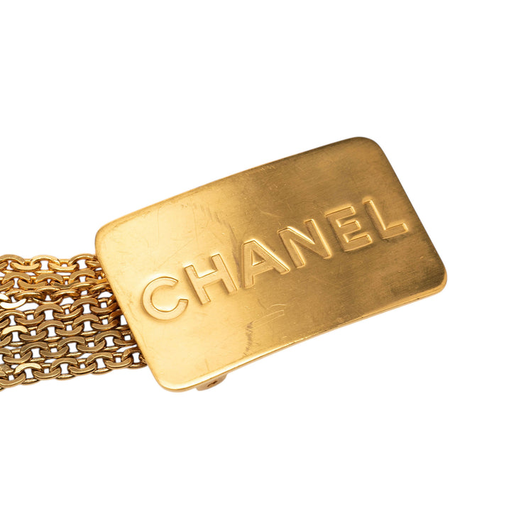 Chanel plaqué Multi Chain Logo Belt
